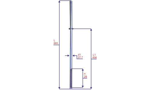 Вал Opel Movano 1998-; Renault Master II 1998-; Nissan Interstar 2002-