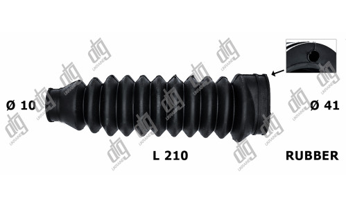 Пыльник рулевой тяги 10*41*210