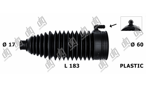 Пыльник рулевой тяги 15,5*61*190