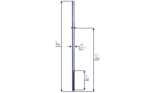 Вал Opel Movano 1998-; Renault Master II 1998-; Nissan Interstar 2002-