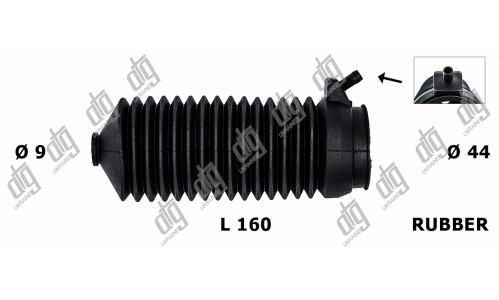 Пильовик рульової тяги 9*44*160