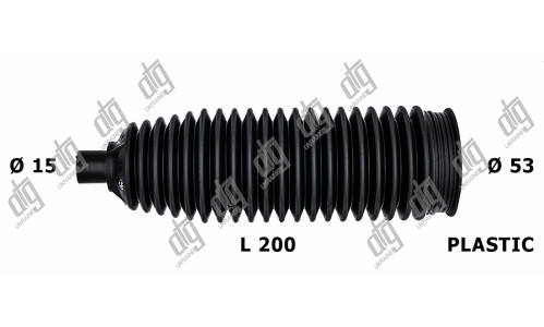 Пыльник рулевой тяги 15.5*52*199