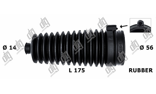 Пыльник рулевой тяги 14*56*185