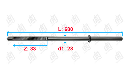Вал BMW 1er I (E81-E88) 2004-/ 3er V (E9x) 2005- (ZF)