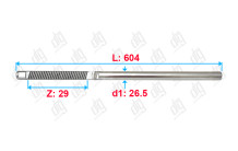 Вал Subaru Forester 2007-2013, Impreza III (2007-2011), Legacy/OBK IV (2007-2009)