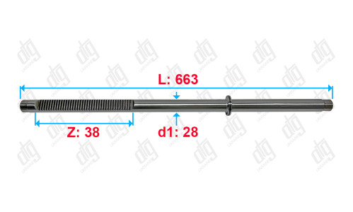 Вал Ford Galaxy 1995-2006; Seat Alhambra 1996-2010; Volkswagen Sharan 1995-2010