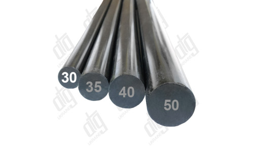 Поліациталь (POM) стрижень чорний D=30мм L=1000мм