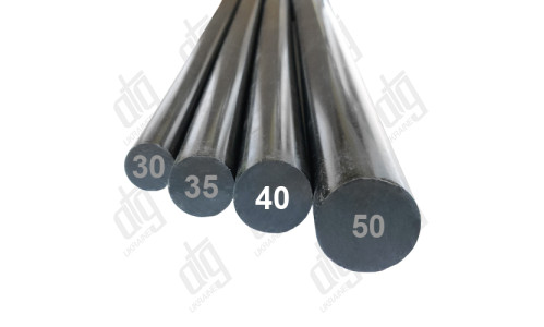 Поліациталь (POM) стрижень чорний D=40мм L=1000мм