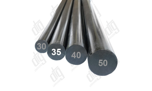 Поліациталь (POM) стрижень чорний D=35мм L=1000мм