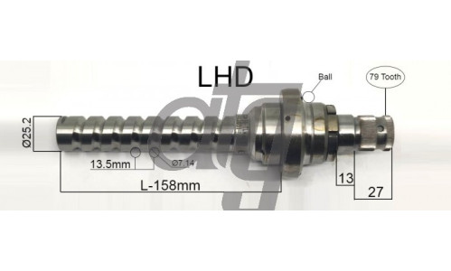Вал редуктора For DAF 1444786R, 1444786, 1363860R, 1671200, 1363860