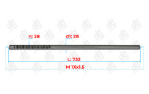 Вал Hyundai Santa Fe III 2012-