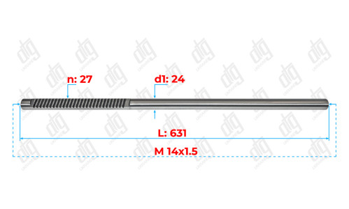 Вал Renault Megane II 2002-/ Scenic II 2003-/ Grand Scenic 2004-/ Kangoo 2008-; Mercedes-Benz Citan 2012-