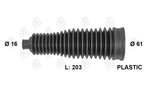 Пильовик рульової тяги 16*61*203