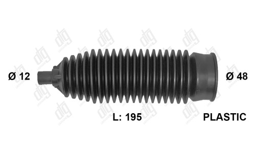 Пильовик рульової тяги 12*48*195