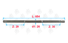 Вал Volkswagen Golf VII 2012-/ Skoda Octavia III 2012-/ Seat Leon 2012-/ Audi A3 III 2012-