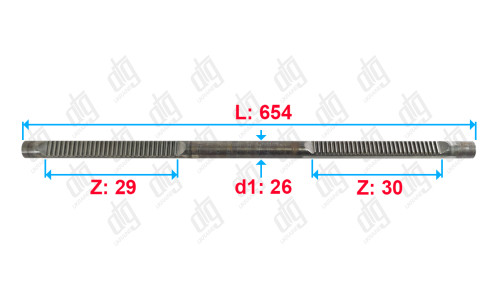 Вал Volkswagen Golf VII 2012-/ Skoda Octavia III 2012-/ Seat Leon 2012-/ Audi A3 III 2012-